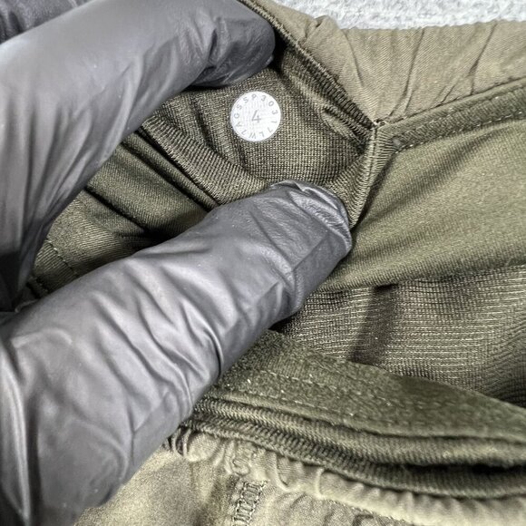Lululemon Miles Ahead Womens 4 Olive Green Running Shorts Athleisure Sporty Gym - Picture 9 of 10